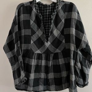 Madewell double layer flannel top